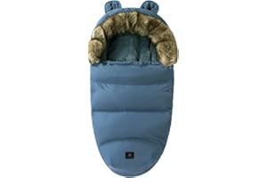 YILWNNCSE Saco de Silla de Paseo Universal,Saco de Dormir Térmico para Bebé,Funda de Pie para cochecito de Invierno,Accesorios Cochecito,Resistente al Viento,Impermeable,Resistente al Frío (Mar azul)