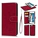 Produktbild iPhone 7 Plus Wallet Fall, geprägt Flying Birds & Anchor Design PU Leder Flip Fall Abnehmbare TPU Cover Schutzhülle mit Card Slots & Handschlaufe Magnetverschluss für iPhone 7 Plus 14 cm hot pink