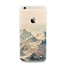 Produktbild MPPK-Hamburg ® Apple iPhone ® 6 / 6s 4,7 Zoll Premium Schutz Hülle - Hard Case Hülle in wunderschönem Design - Flexible stoßabweisende Ränder / Bumper - Sehr stabile und robuste Rückseite - Schutz vor Stößen Kratzern und Schmutz - Verschneites Gebirge