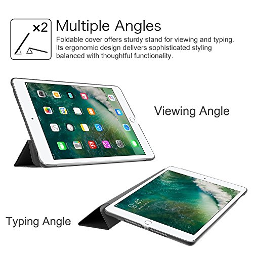 Fintie iPad 9.7 Zoll 2017 Hülle – Ultra Schlank Superleicht Ständer Smart Shell Case Cover Schutzhülle Tasche mit Auto Schlaf / Wach Funktion für Apple iPad 2017 Neue Modell, Schwarz - 6