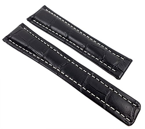 Louisiana Print Ersatzband Uhrenarmband schwarz fr Faltschliee passend zu Breitling 21919F, Ansto:20 mm Louisiana Print Ersatzband Uhrenarmband schwarz fr Faltschliee passend zu Breitling 21919F, Ansto:20 mm