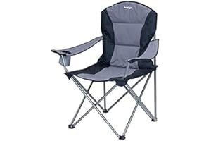 Vango Goliath X-Large Padded Camping Chair for Adults [Amazon Exclusive], Extra Wide Seat with Insulated Drinks Holder, Folding Garden Chair for Outdoors, Fishing, Beach
