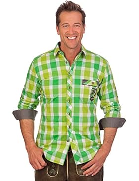 H1427 - Trachtenhemd mit Krempelarm - TRITON - SLIM - grün, blau, petrol, rot