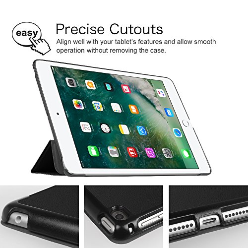 Fintie iPad 9.7 Zoll 2017 Hülle – Ultra Schlank Superleicht Ständer Smart Shell Case Cover Schutzhülle Tasche mit Auto Schlaf / Wach Funktion für Apple iPad 2017 Neue Modell, Schwarz - 4