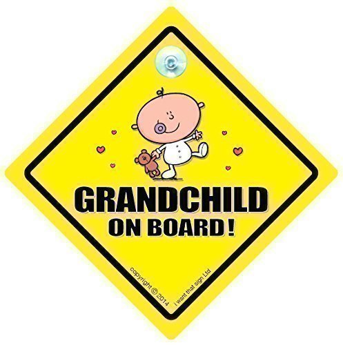Grandchild on Board Car Sign, Grandchild on Board, Grandchild on Board New Bear, Baby On Board, Unisex Baby on Board, New Bear Car Sign, Baby Sign, Car Sign, Baby On Board, Baby Car Sign, Bumper Sticker, Grandchildren Car Sign