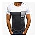Produktbild Challeng Herren T-Shirt Slim-Fit Herren T-Shirt Hoodie Longsleeve Kurzarm Shirt Sweatshirt Rundhals,Herren Hemd Slim Fit Kurzarm (S, Weiß)
