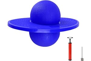 HAINICE Ballon Sauteur Fitness Ball Ballon Sauteur Enfant Planche Equilibre Enfant Balle D'équilibre Elastic Jump Balance Board Space Jumper Coordination Tremplin Enfants Bleu
