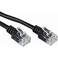 ASNQ 4m ADSL Ultra High Speed Broadband Modem Cable RJ11 to RJ11 Telephone Extension Internet Wire Network Black (Availability in 3m, 5m, 10m, 15m, 20m) 4m