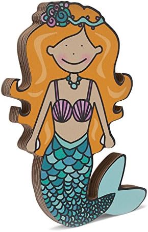 Mermaid Super Cute Freestanding Wooden Shelfie Decoration Nursery and Bedroom Shelf Decorations for Mermaid Fans of all ages