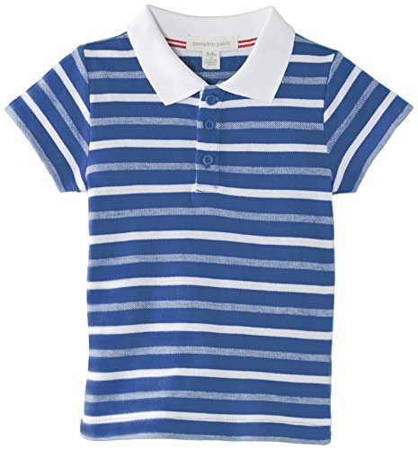 Pumpkin Patch Baby-Boys Boys Pique Stripe Polo T-Shirt, Regatta Blue, 6-9 Months (Manufacturer Size:6-12 Months)