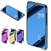 Produktbild Nadoli für Huawei Honor 8X Spiegel Hülle,Mirror Effect PU Leder Hülle Transparent Handytasche Flip Cover Standfunktion für für Huawei Honor 8X,Blau