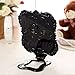 New Desktop Foldable magic mirror Small Size Makeup Stand Mirror Black Rose
