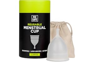PEE SAFE PEESAFE Copa Menstrual | Grande - Talla B | A partir de 18 años (haber dado a luz por vía vaginal) | Copa Menstrual Talla L | Copa Vaginal | Copa Menstrual | Sin Infecciones | Incluye bolsa de viaje