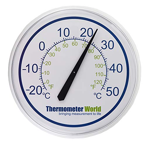 Thermomètre Mural 300 mm pour Intérieur ou Extérieur mural pour Jardin Maison Patio Serre Bureau Garage