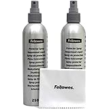 Fellowes 500ml Anti-Static Streak/Smear Free Universal Technology Surface & Screen Cleaner + Microfibre Cloth for TV/Laptop/T
