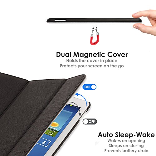 ForeFront Cases® – Kunstleder-Case mit Ständer Hülle für Samsung Galaxy Tab 3 8.0 8GB 3G + WiFi – mit magnetischer Auto-Sleep-Wake-Funktion – inkl. Bedienstift - 5