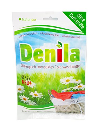 Preisvergleich Produktbild Denila Waschstreifen, Voll Waschmittel ohne Duftstoffe, umweltfreundlich, oekologisch, Bio, Allergiker geeignet, optimal auf Reise, 1 Waschstreifen = 1 Waschgang, 1 Packung nur 100 Gramm