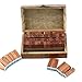 Produktbild UEETEK 70 Stück Vintage Style Alphabet Stempel Alphabet Briefmarken, Buchstaben Anzahl Symbol Stempel mit Holzkiste Fall für DIY Handwerk Kartenherstellung ETC