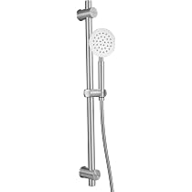 Duschset Mit Handbrause & Halterung | 5 Strahlarten, Edelstahl-Stange 67 Cm, Duschkorb – Schwarz