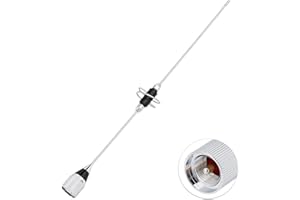 Bingfu Antenna Radio Mobile VHF UHF Doppia Banda 136-174 MHz & 400-460 MHz, Antenna Ham Veicolare Auto 39 cm con Connettore PL259 per Dispositivi di Comunicazione Bidirezionale