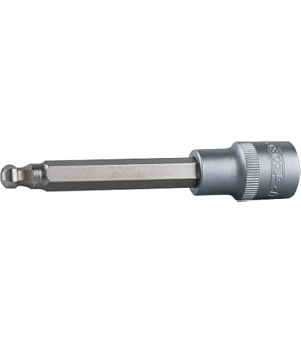KS Tools 917.2447 Bit-Stecknuss – 1/4" Antrieb, Innensechskant Kugelkopf, 7 Mm, Chrom Vanadium