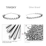TINKSKY Haarreifen Stirnband Schwarz Gewelltes Metallband Haarband Haar Band Unisex mädchen Mann Kopf Band Zusatz 6 Stück - 6