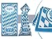 Produktbild 1qm Bayern für Liebhaber - Liegetuch in einer Einheitsgröße von ca. 70 x 150 cm - traditionell bayerisches Design in blau/weiß
