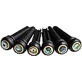 6x Acoustic Guitar String End Ebony Bridge Pins Replacement Set Black Ebony Wood Shell
