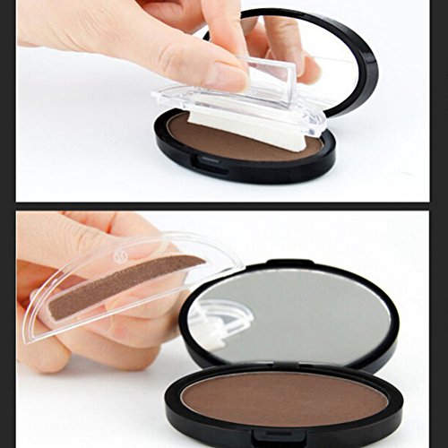 Frcolor Eye Brow Stempel Pulver 3 Formen in 1 Packung perfekte Augenbraue Power Seal Natur Eye Brow Pulver (braun) - 3