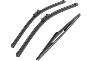 MOZbatte Kit Tergicristalli Anteriori e Posteriori Compatibile con Ford Fiesta MK6 (2008-2016) | 3 Pezzi 26"+15"+12" | Silenzioso Facile Installazione