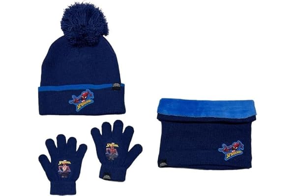 Ensemble Bonnet Gants cache cou Disney (snood ou tour de cou double a l'interieur)