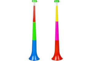 RmKbe 2 Pieces Vuvuzela Trumpets Loudly Horn Fan Spectator Noisemaker Plastic Stadium Football Game Horn for Sporting Events