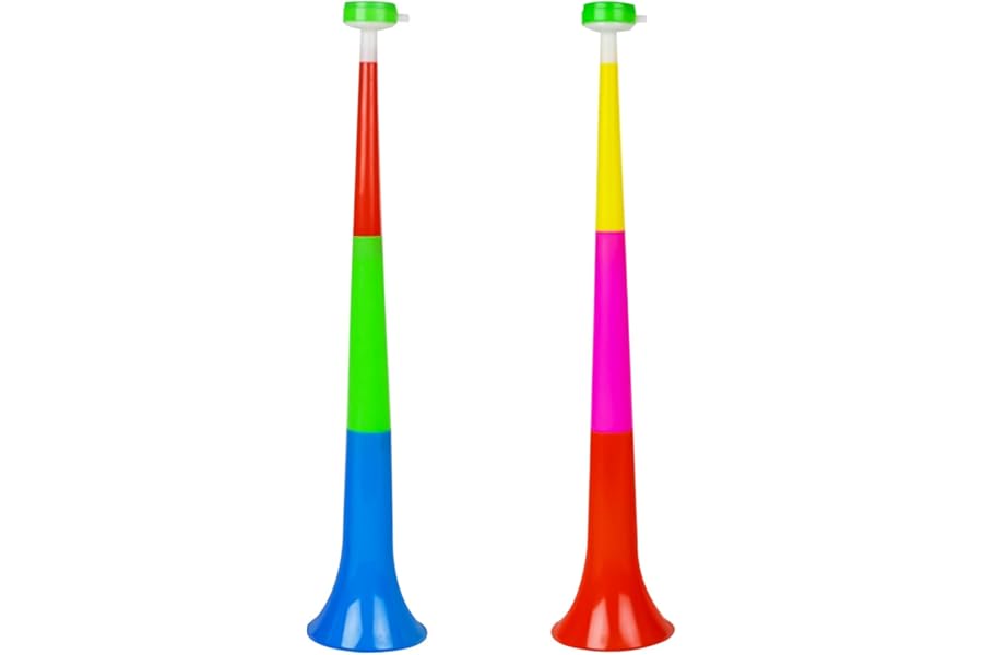 RmKbe 2 Pieces Vuvuzela Trumpets Loudly Horn Fan Spectator Noisemaker Plastic Stadium Football Game Horn for Sporting Events