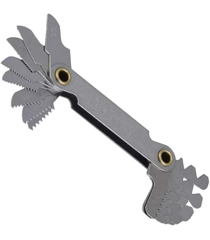 Treki 58-teilige Gewindelehre Aus Edelstahl – Metrische & Amerikanische Gewinde, Mit 60° & 55° Messwerken