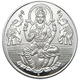 PD Silver Hallmarked 999 Pure Silver Laxmi Coin Round, 1 Gram