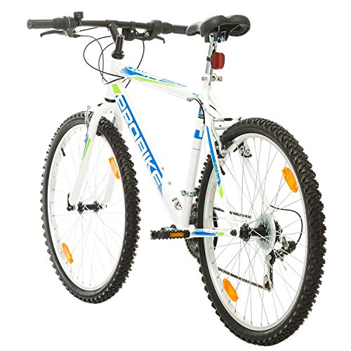 Coollook PROBIKE 26 Zoll Fahrrad Felge Mountainbike MTB Weiss Glanz Starren Rahmen Fahrradherren Rad Bike Cycling, Rahmen 51 cm, 18-GANG EU-PRODUKT - 6
