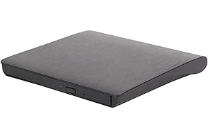 GOWENIC Unidad de DVD de Doble Puerto USB 3.0 de Alta Velocidad Tipo C Grabadora de CD ROM Externa, Transmisión Estable parapara PC de Escritorio Portátil con iOS