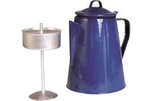 Mil-Tec Unisex - Adult Enamel M.Percolator Coffee Pot, Blue, One Size