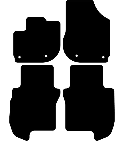 Tappetini Auto Per HONDA JAZZ 2012-2015 - Serie 4 Pezzi, Moquette Nera, Battitacco Cucito, Antiscivolo - Made In Italy