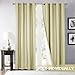 Produktbild TOPICK 1 Stück Verdunkelungsvorhänge mit Ösen, Energiespar & Wärmeisolierend, Einfacher und Moderner Stil für Salon, 241 x 127 cm (H x B), Beige