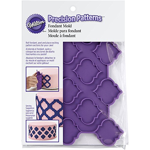 Wilton Silikonform Muste/Gitter für Fondant, Acryl, mehrfarbig, 3-teilig