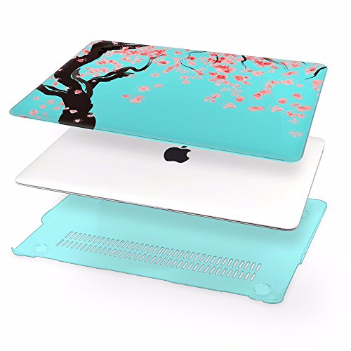 TwoL Kirschblüten Plastik Hartschale Hülle für MacBook Pro 15 2016 2017 Modell (A1707),Grau - 4
