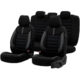 Limited Design Ortopedik Ekstra Destekli Oto Koltuk Kılıfı Tam Set (Siyah-Mavi)