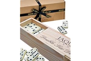 Jaques of London Dominoes Set | Complete D6 Dominoes Game for Children & Adults | Dominos Set with Sliding Lid | Traditional Games | Since 1795
