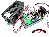 Potencia de salida: 2000mW Focusable de alta potencia 2W 450nm Blue Laser Dot Module con TTL 12V de madera de entrada tallado + gafas