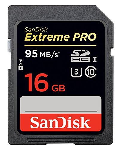 SanDisk Extreme Pro SDHC 16GB Class 10 Speicherkarte (bis zu 95MB/s lesen) (Amazon Frustfreie Verpackung)