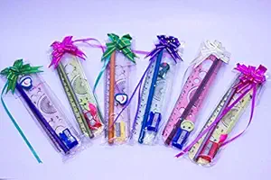 crazygifts birthday party return gifts mix stationery kit set for kids | multi, set of 24- Multi color