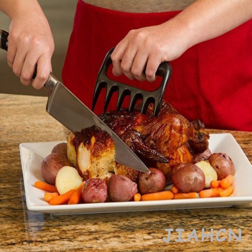 JIAHCN Pulled Pork Shredder Bärentatze Fleisch Claws Grillfleischgabeln Geräucherte BBQ Grillen von Fleisch Zubehör(1 Paar) - 6