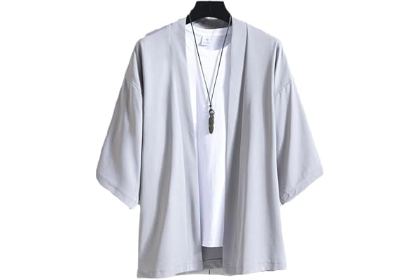 Cardigan japonais pour homme Kimono traditionnel Vêtements de rue Yukata Chemise kimono pour homme