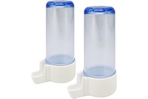 BPS BUENA PET SHOP BPS 2 Pcs Comedero/Bebedero para Jaula Pájaros Metal con Comedero Bebedero Columpio Saltador Cubeta BPS-102838 * 1…